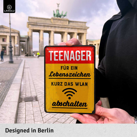 Blechschild Teenager Lebenszeichen
