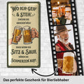 Blechschild Ich geh & steh