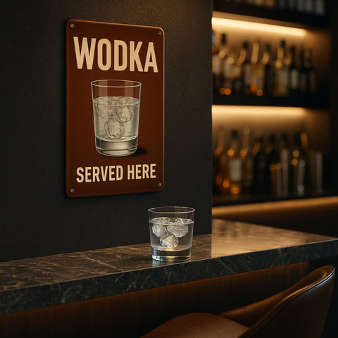 Wodka Served Here Blechschild - 20x30cm
