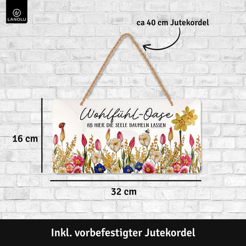 Blechschild Wohlfühloase