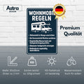 Wohnmobil Regeln Blechschild 