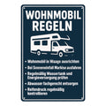 Wohnmobil Regeln Blechschild 