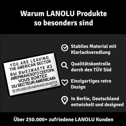 Blechschild USA DDR Sektor