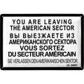 Blechschild USA DDR Sektor