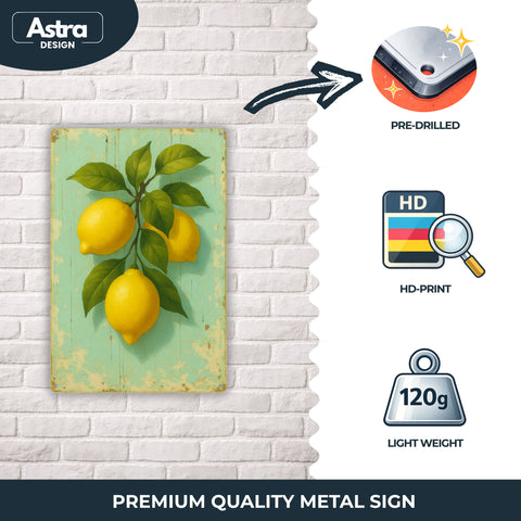 Zitronen Motiv Blechschild - 20x30cm