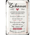Blechschild Zuhause