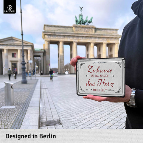 Blechschild Zuhause ist da