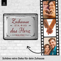 Blechschild Zuhause ist da