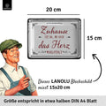Blechschild Zuhause ist da
