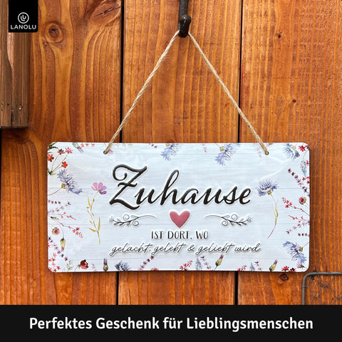 Blechschild Zuhause Herz