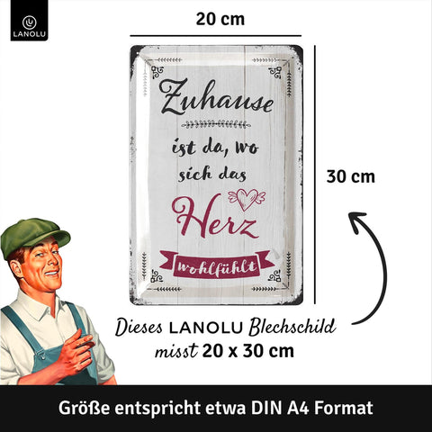 Blechschild Zuhause Wohlfühlen