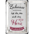 Blechschild Zuhause Wohlfühlen
