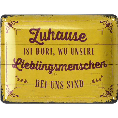 Blechschild Zuahuse Lieblingsmensch